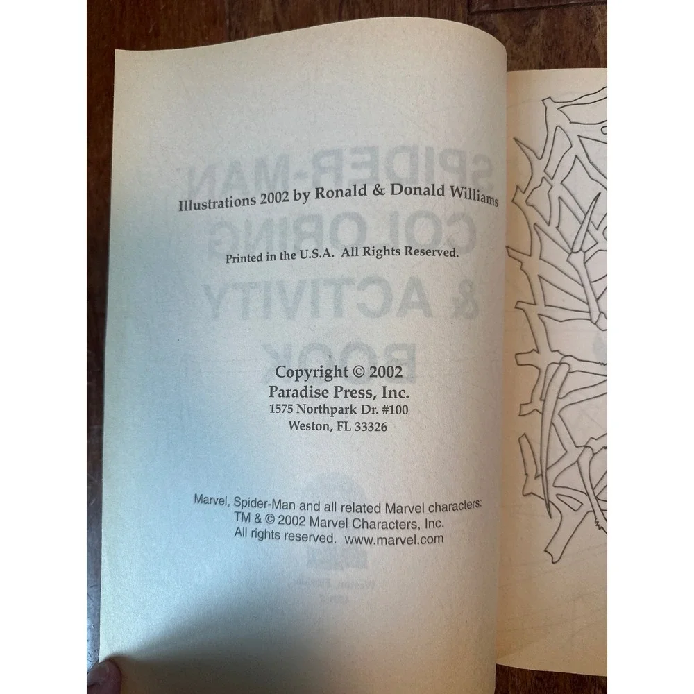 Spider-Man‎ Coloring & Activity Book 2002 Marvel Paradise Press Kids Fun